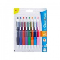 Paper Mate® Retractable Gel Pens, Medium Point, 0.7 mm, Assorted Barrels, Assorted Ink Colors, Pack Of 8 